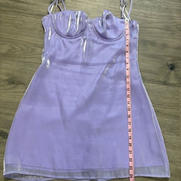 Princess Polly Purple Sleeveless Spaghetti Strap Twirl Mini Dress Sz 8 Fairy - Picture 5 of 10